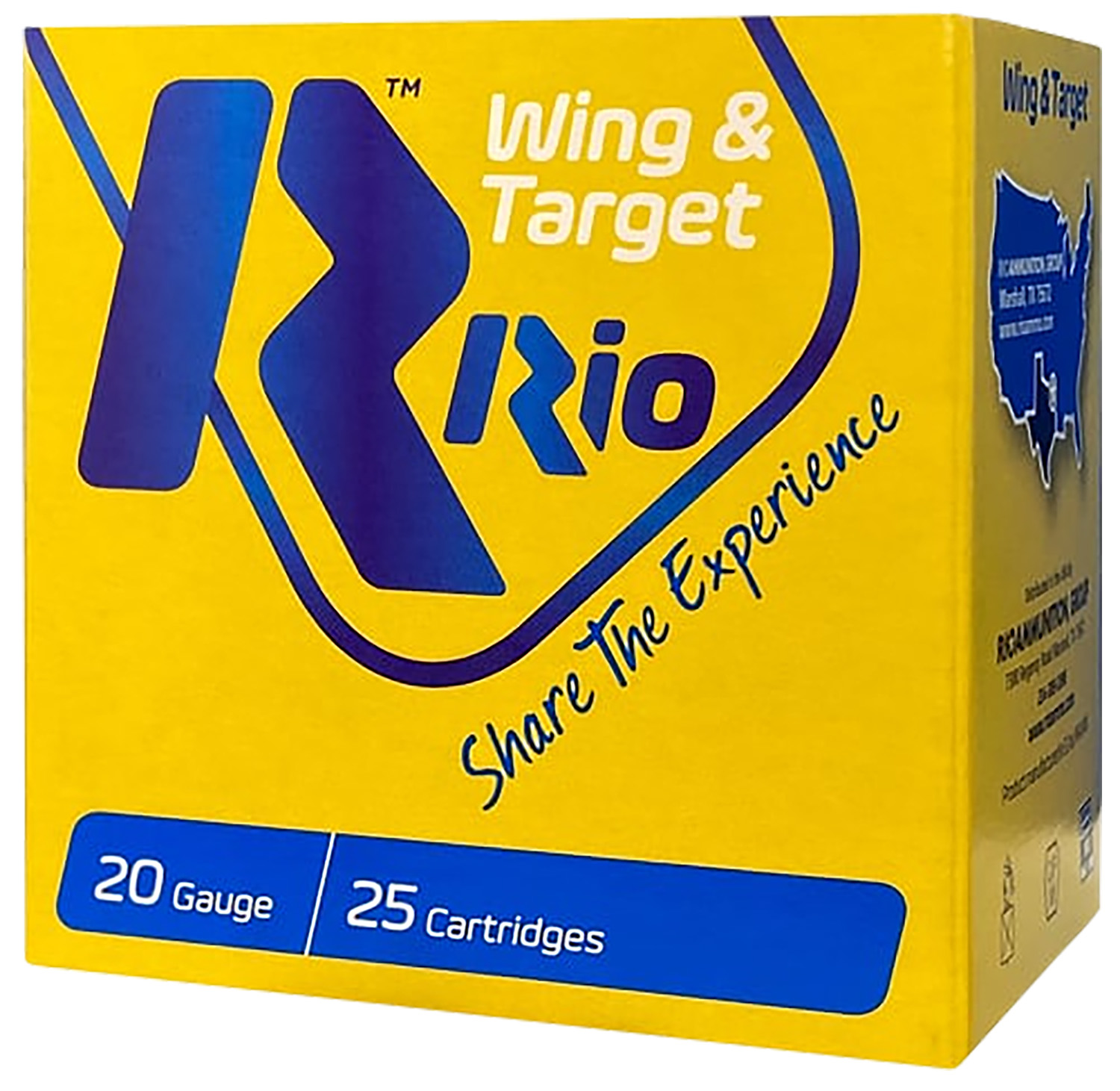 Rio Ammunition WT2075 Wing & Target 20 Gauge 2.75" 7.5 Shot 1 Rio Ammunition WT2075 Wing & Target 20Gauge 2.75" 7/8oz 7.5Shot 25 Per Box/10 Case