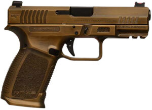 Gforce Arms GFRPX3C9BNZ Exodus  9mm Luger 15+1 4.02" Black Steel Barrel, Bronze Cerakote Serrated Steel Slide, Bronze Cerakote Polymer Frame w/Accessory Rail, Textured Grip