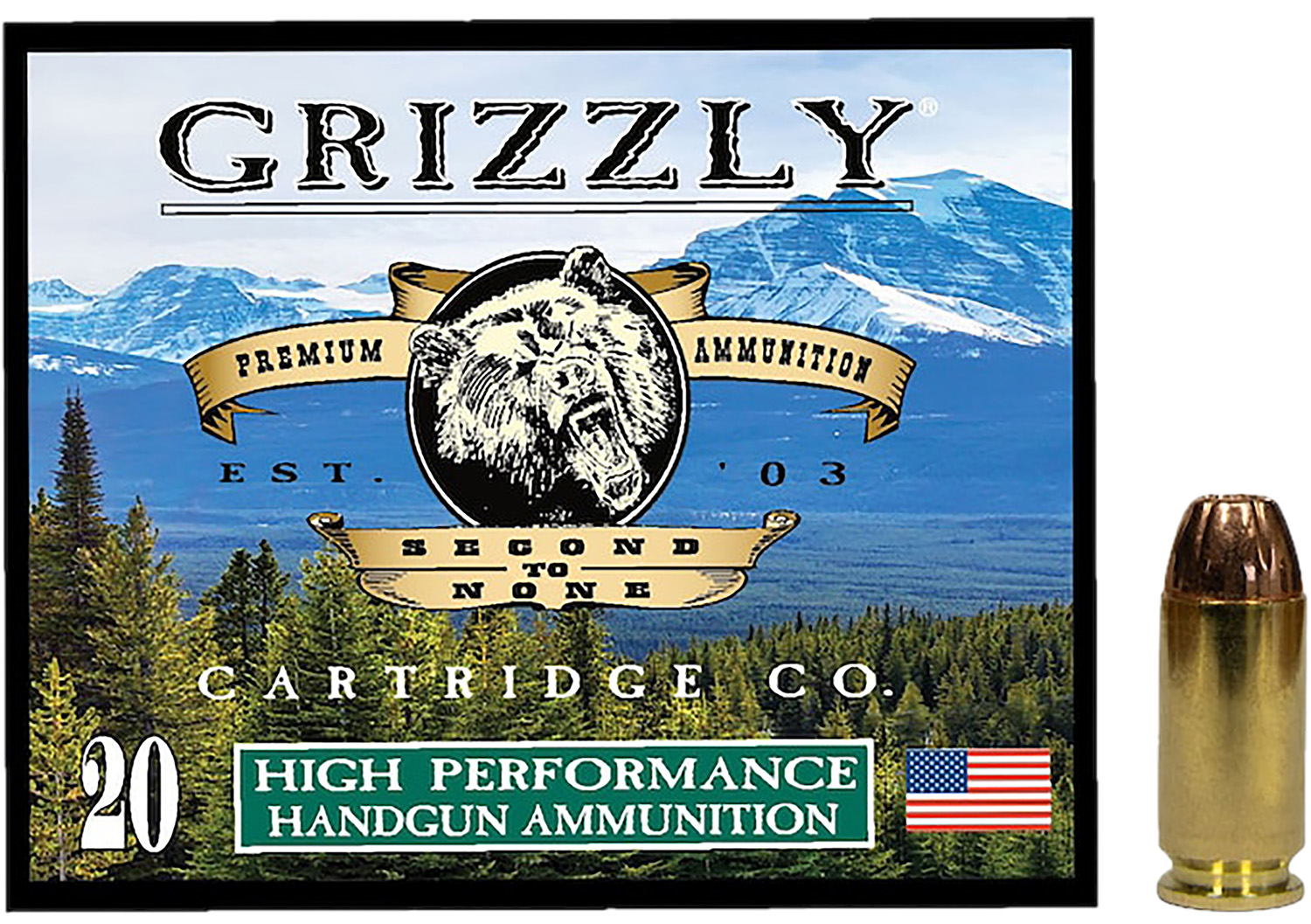 Grizzly Ammo 40 S&W 200 Grain Jacketed Hollow Point Ammunition 1 Grizzly Ammo GC4SW1 40S&W 200gr Jacketed Hollow Point 20 Per Box/10 Case