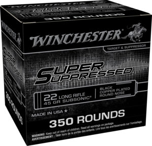 Home 28 Winchester Ammo SUP22LRB2 Super Suppressed 22LR 45gr 350 Per Box/4 Case