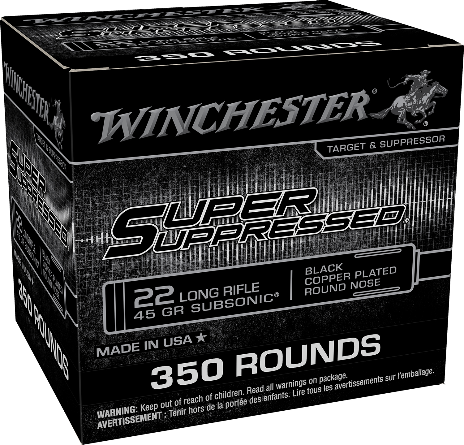 Winchester Ammo SUP22LRB2 Super Suppressed 22LR 45gr 350 Per Box/4 Case 1 Winchester Ammo SUP22LRB2 Super Suppressed 22LR 45gr 350 Per Box/4 Case