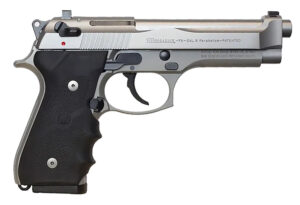 Beretta USA J92F560M 92FS Inox Full Size Frame 9mm Luger 15+1 4.90" Satin Steel Barrel, Satin Stainless Steel Serrated Slide, Satin Anodized Aluminum Frame, Black Stippled Rubber Grip