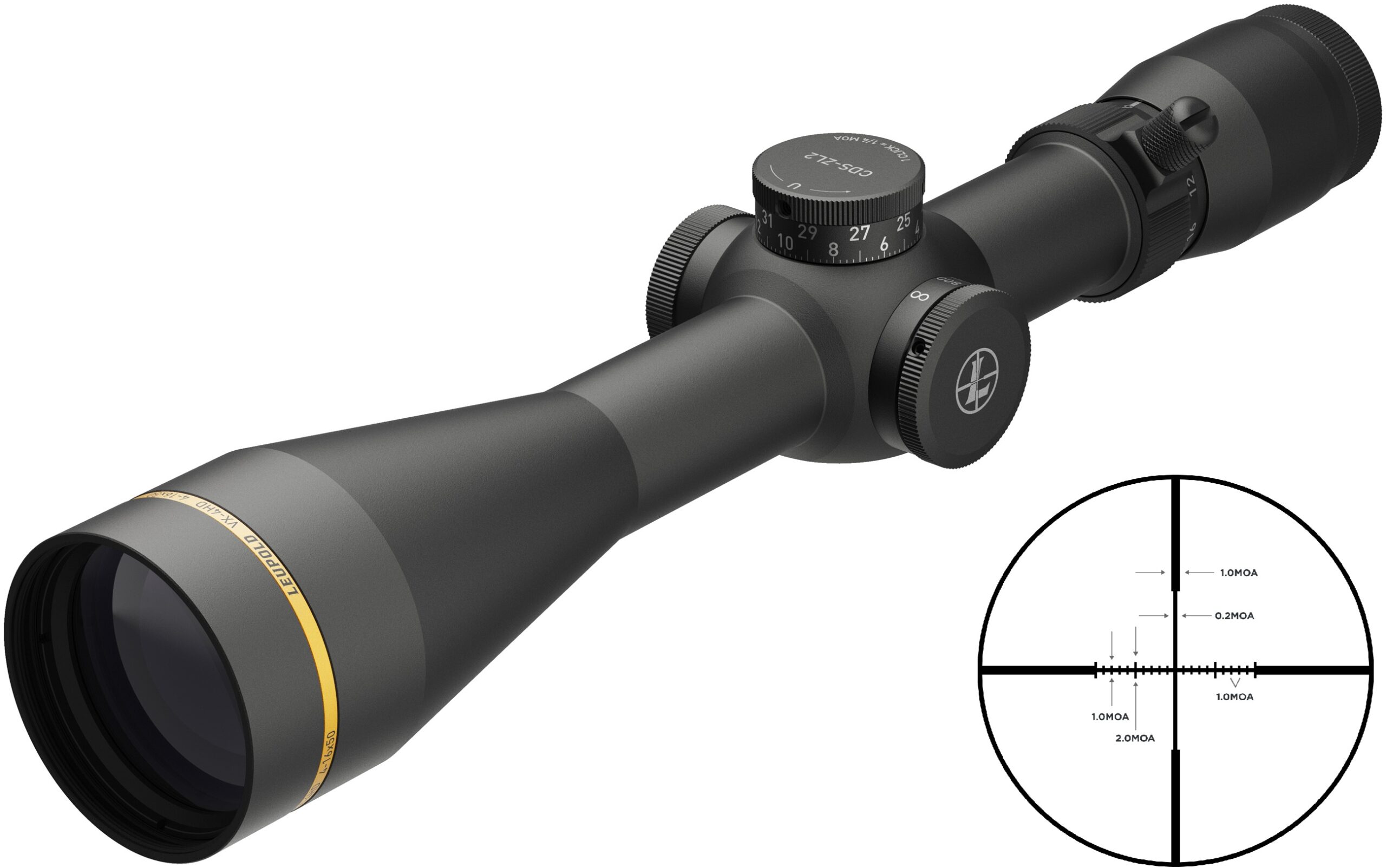 LEUPOLD VX-4HD 4-16X50 30MM CDS SF WPX 1 LEUPOLD VX-4HD 4-16X50 30MM CDS SF WPX