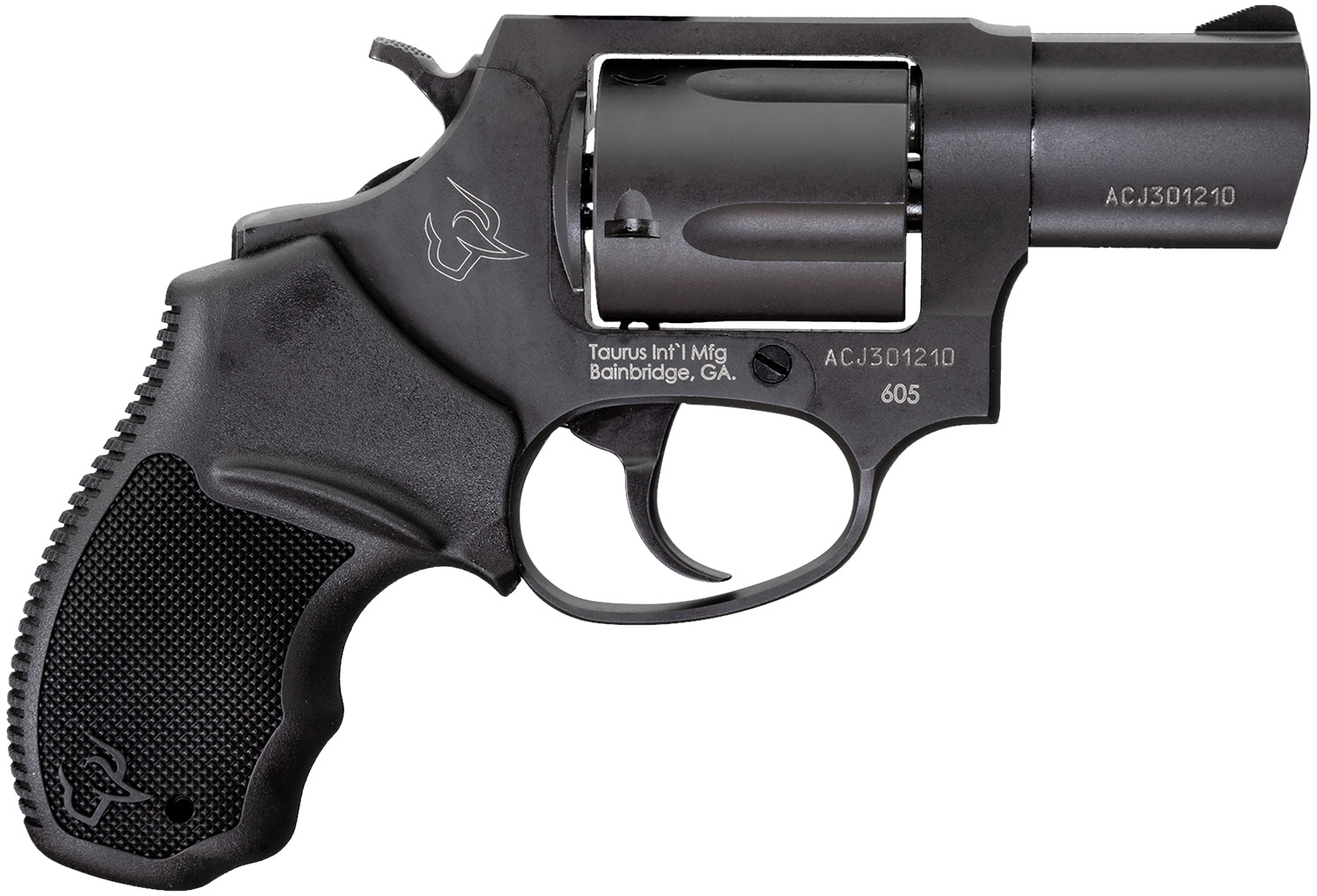 Taurus 2-605021 605 Small 357 Mag/38 Special +P 5 Shot 2" Matte Black Oxide Alloy Steel Barrel, Cylinder & Frame, Black Finger Grooved Rubber Grip, Transfer Bar, Safety Exposed Hammer 1 Taurus 2-605021 605 Small 357 Mag/38 Special +P 5 Shot 2" Matte Black Oxide Alloy Steel Barrel, Cylinder & Frame, Black Finger Grooved Rubber Grip, Transfer Bar, Safety Exposed Hammer