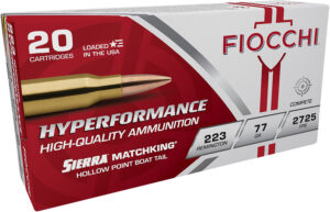 Fiocchi 223MKD Hyperformance Compete 223Rem 77gr Sierra MatchKing BTHP 20 Per Box/10 Case