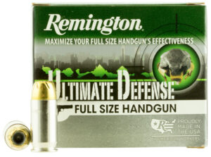 .45 ACP Firearms and Ammunition 30 Remington Ammunition 28971 Ultimate Defense Full Size Handgun 45ACP 185gr Brass Jacketed Hollow Point 20 Per Box/25 Case
