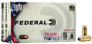 Federal TP9VHP1 Train + Protect  9mmLuger 115gr Versatile Hollow Point 50 Per Box/10 Case