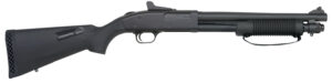 Mossberg 51689 590A1 Class III 12 Gauge 3″ 5+1 14″ Parkerized Cylinder Bore Barrel Black Rec Black Fixed with Storage Compartment Stock Holds 4 Extra Rounds Rig