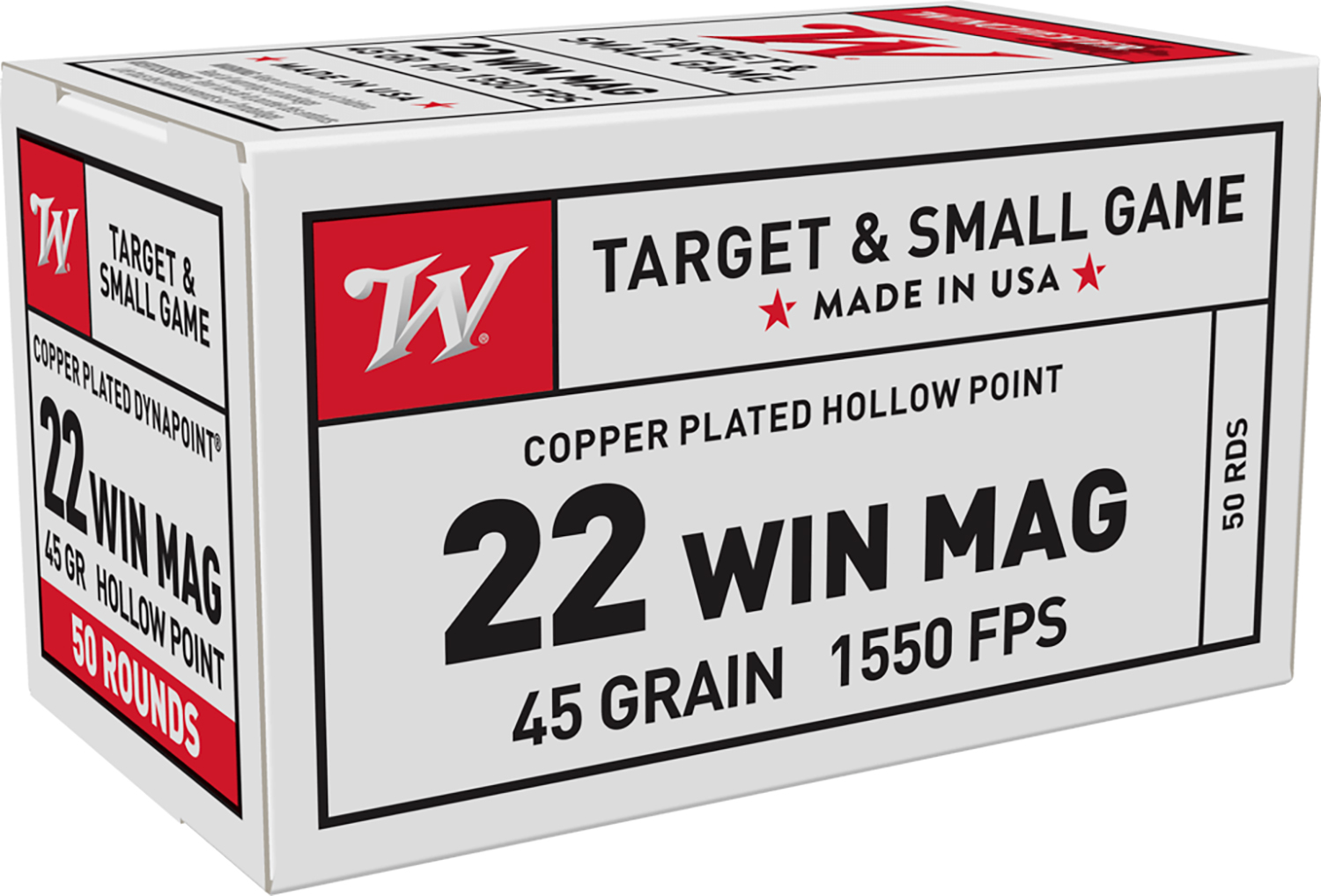 Winchester USA 22 Winchester Magnum Rimfire 45 Grain Hollow Point Ammunition 1 Winchester USA 22 Winchester Magnum Rimfire 45 Grain Hollow Point Ammunition