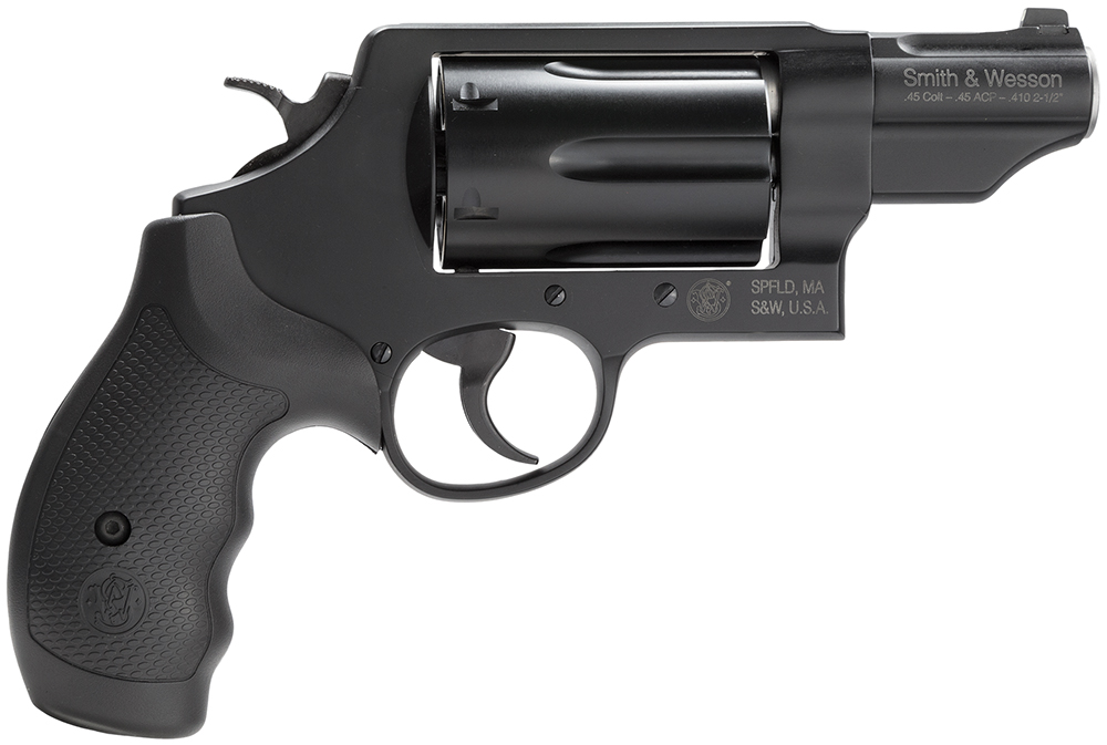 Smith & Wesson 162410 Governor *MA Compliant 45 Colt (LC) Or 2.50" 410 Gauge, 2.75" Black Barrel, 6rd Black PVD Cylinder, Black Scandium Alloy Z-Frame, Polymer Grip 1 Smith & Wesson 162410 Governor *MA Compliant 45 Colt (LC) Or 2.50" 410 Gauge, 2.75" Black Barrel, 6rd Black PVD Cylinder, Black Scandium Alloy Z-Frame, Polymer Grip