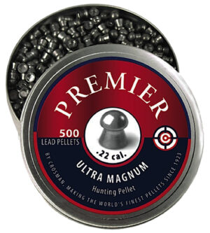 Crosman LDP22 Premier Ultra Magnum 22 Lead Domed Pellet 500/Tin