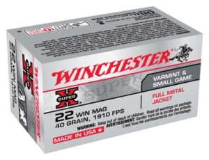 Winchester Super-X 22 Magnum 40 Grain Full Metal Jacket Ammunition 50 Round