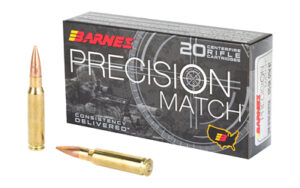 Barnes Precision Match 308 Winchester 175 Grain Open Tip Match Ammunition