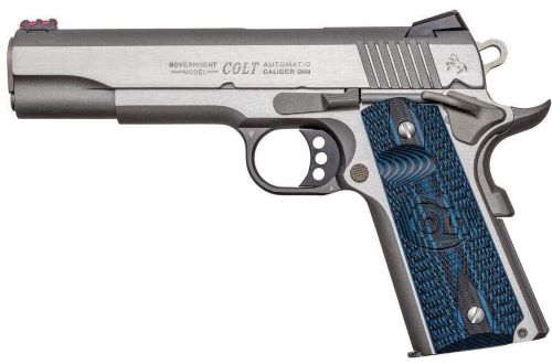 COLT COMPETITION 38 SUPER 5" - 9RD STAINLESS BLUE G10 GRIPS 1 COLT COMPETITION 38 SUPER 5″ – 9RD STAINLESS BLUE G10 GRIPS