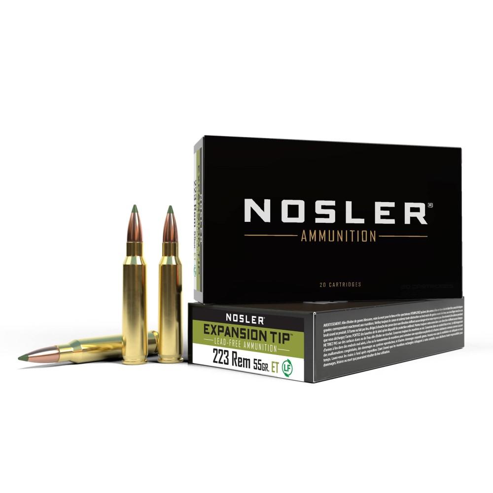 Nosler E-Tip 223 Remington 55 Grain Rifle Ammunition 20 Round 1 Nosler E-Tip Rifle Ammunition 223 Rem 55 gr E-Tip 3100 fps 20/ct