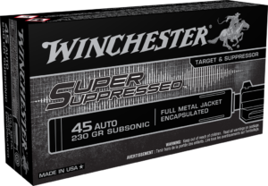WINCHESTER SUPPRESSED 45ACP 230GR FMJ 50RD BX