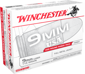 WINCHESTER USA 9MM 115GR FMJ 200RD BOX 1000RD CASE
