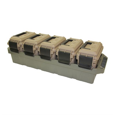AMMO CRATE 5-CAN MULTI-CAL MINI POLYMER DARK EARTH/ARMY GRN