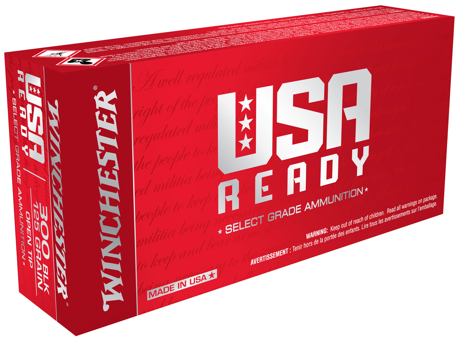 Winchester Ammo RED300 USA Ready 300Blackout 125gr Open Tip Range 20 Per Box/10 Case 1 Winchester Ammo RED300 USA Ready 300Blackout 125gr Open Tip Range 20 Per Box/10 Case