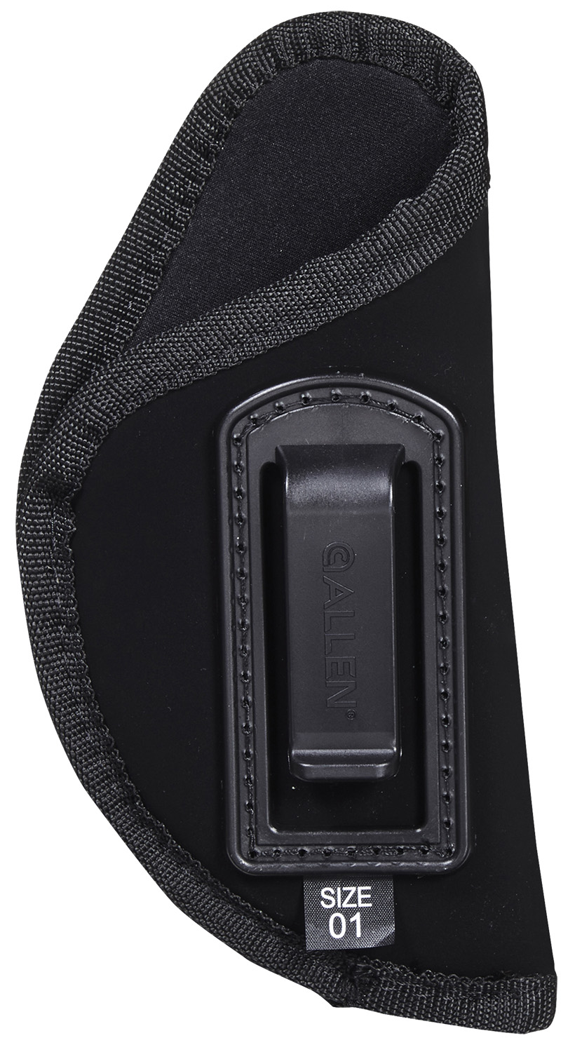 Allen 44601 Inside-The-Pant Conceal Carry Holster Size 01 IWB Black Ultrasuede Fabric, Fits Medium Frame Autos, Belt Clip Mount, Right Hand 1 Allen 44601 Inside-The-Pant Conceal Carry Holster Size 01 IWB Black Ultrasuede Fabric, Fits Medium Frame Autos, Belt Clip Mount, Right Hand