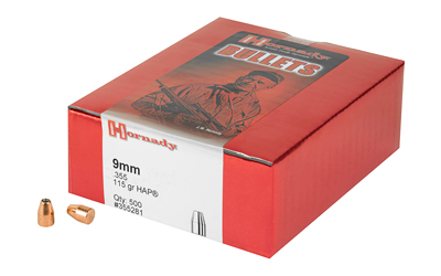 HRNDY HAP 9MM .355 115GR 500CT 1 HRNDY HAP 9MM .355 115GR 500CT