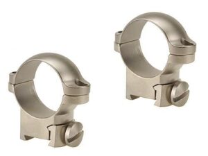 Leupold 2-Piece Solid Steel Ringmounts – Sako 1″ Medium Silver