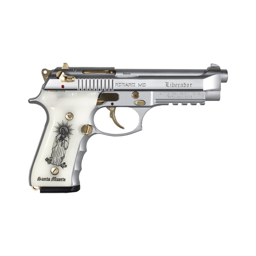 Girsan Regard MC Liberador Handgun 9mm Luger 18rd Magazine 4.9" Barrel Stainless with Santa Muerte Grips 1 Girsan Regard MC Liberador Handgun 9mm Luger 18rd Magazine 4.9″ Barrel Stainless with Santa Muerte Grips