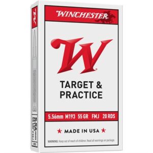 USA WHITE BOX 5.56MM NATO 55GR FULL METAL JACKET 20/BOX