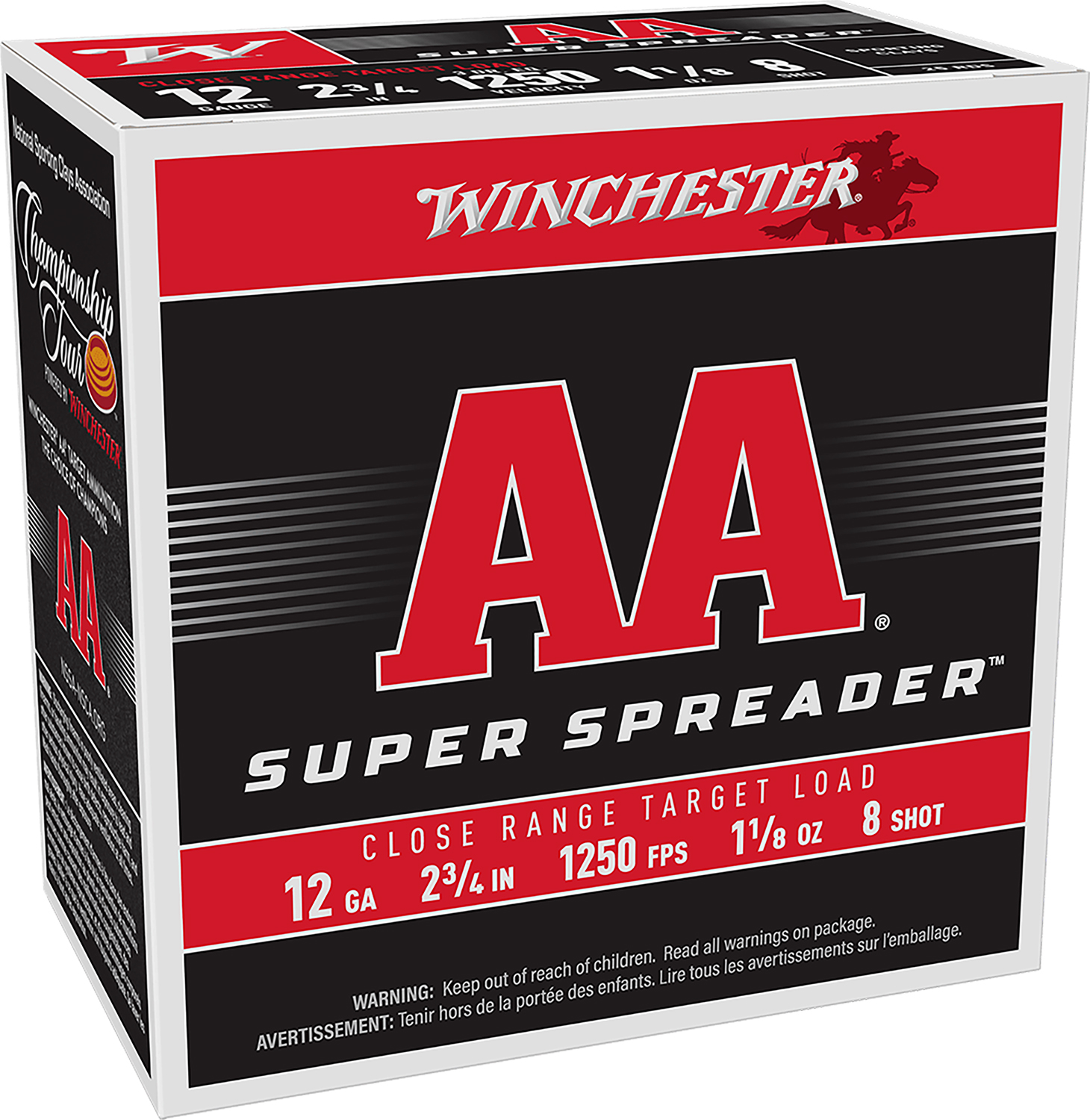 Winchester Ammo AAS128 AA Super Spreader 12Gauge 2.75" 1 1/8oz 25 Per Box/10 Case 1 Winchester Ammo AAS128 AA Super Spreader 12Gauge 2.75" 1 1/8oz 25 Per Box/10 Case
