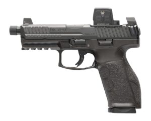HK 81001365 VP9A1 X Tactical w/Optic Full Size 9mm Luger 15+1 4.70" Black Threaded Barrel, Black Steel Serrated w/Optic Slide, Black Polymer Frame w/Picatinny Rail, Textured Grip, Vortex CCW