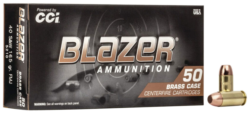 Weekly Hot 100 91 CCI 5210 Blazer Brass Handgun 40S&W 165gr Full Metal Jacket 50 Per Box/20 Case