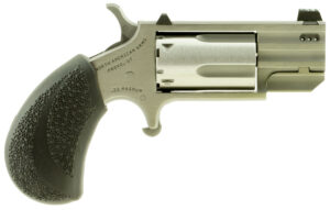North American Arms PUGTP Pug 22 WMR 5 Shot 1" Stainless Steel Ported Barrel, Stainless Steel Frame, Stainless Cylinder, Black Polymer Grip, Exposed Hammer