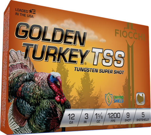 FIOCCHI GOLDEN TURKEY TSS 12GA - 3" 1-5/8OZ #9 5RD 10BX/CS 1 FIOCCHI GOLDEN TURKEY TSS 12GA - 3" 1-5/8OZ #9 5RD 10BX/CS