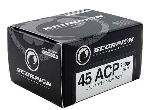 SCORPION 45ACP - 230GR JHP 20RD 10BX/CS 1 SCORPION 45ACP - 230GR JHP 20RD 10BX/CS