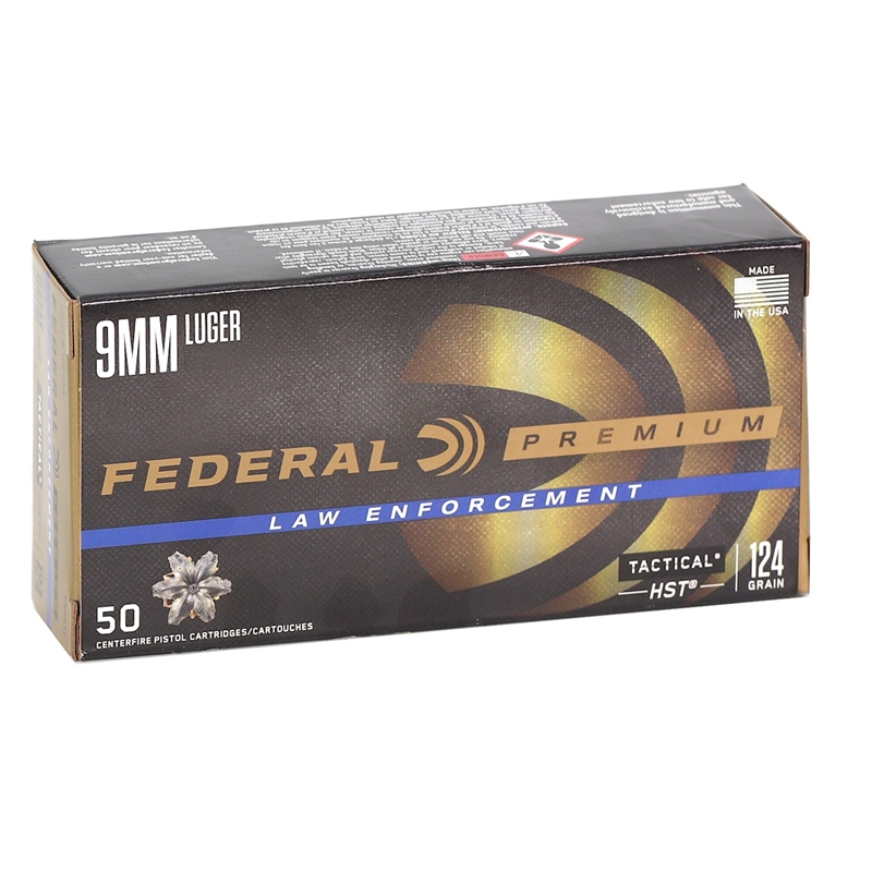 FEDERAL PREM 9MM 124GR HST JHP 50RD BX 1000RD CASE 1 FEDERAL PREM 9MM 124GR HST JHP 50RD BX 1000RD CASE