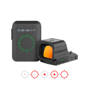 OSIGHT XR 2/6 MOA DOT + 32 MOA CIRCLE ENCLOSED RED DOT SIGHT W/ CHARGING COVER, BLACK - OSIGHTXR