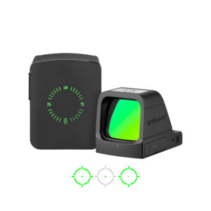 OSIGHT X 3MOA DOT + 32 MOA CIRCLE GREEN DOT SIGHT W/ CHARGING COVER, BLACK