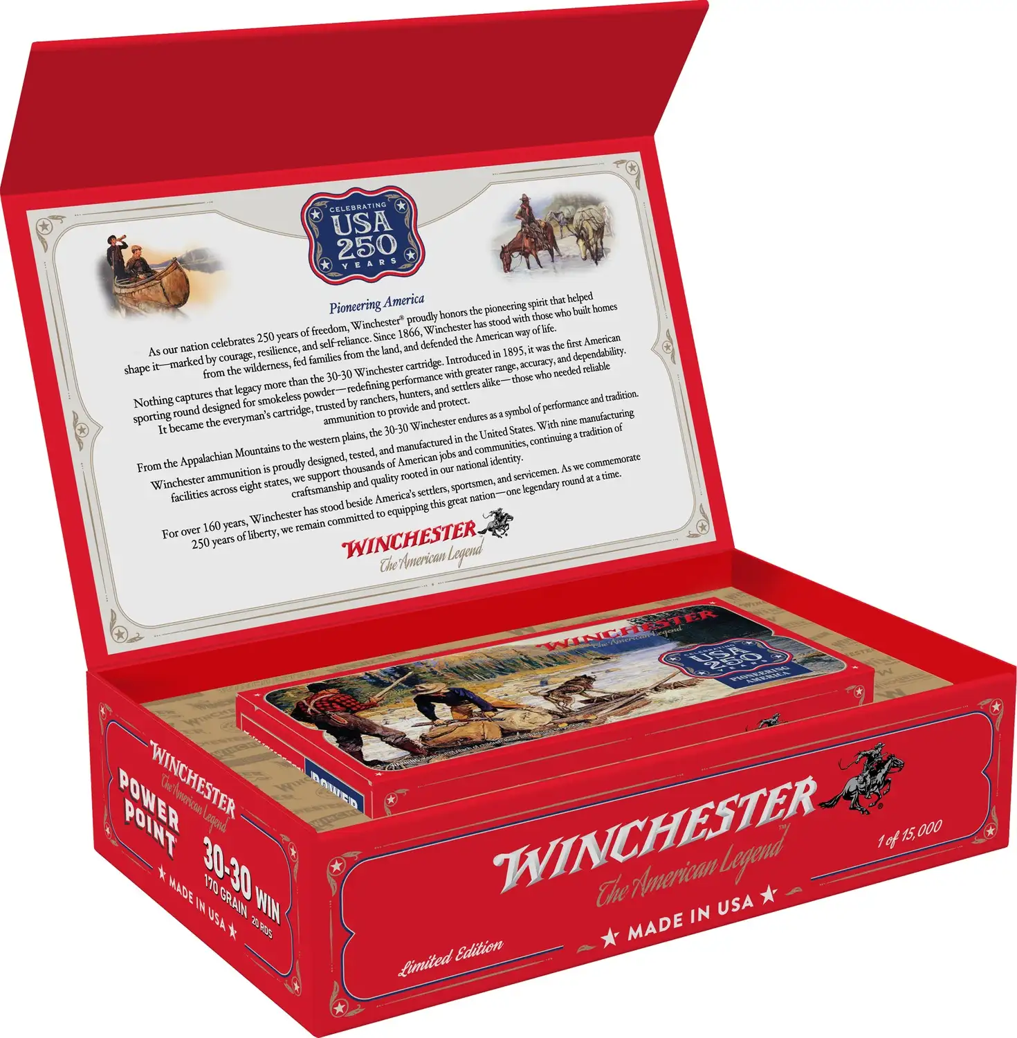 WINCHESTER SUPER X 30-30WIN 170GR 250TH ANNIVERSARY 20RD/BX 6BX/CS 1 WINCHESTER SUPER X 30-30WIN 170GR 250TH ANNIVERSARY 20RD/BX 6BX/CS