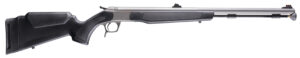 CVA PR2050S Optima  50 Cal 26" Stainless Fluted Barrel, Drilled & Tapped Stainless Steel Receiver, Fixed Black Synthetic Stock, Fiber Optic Sights