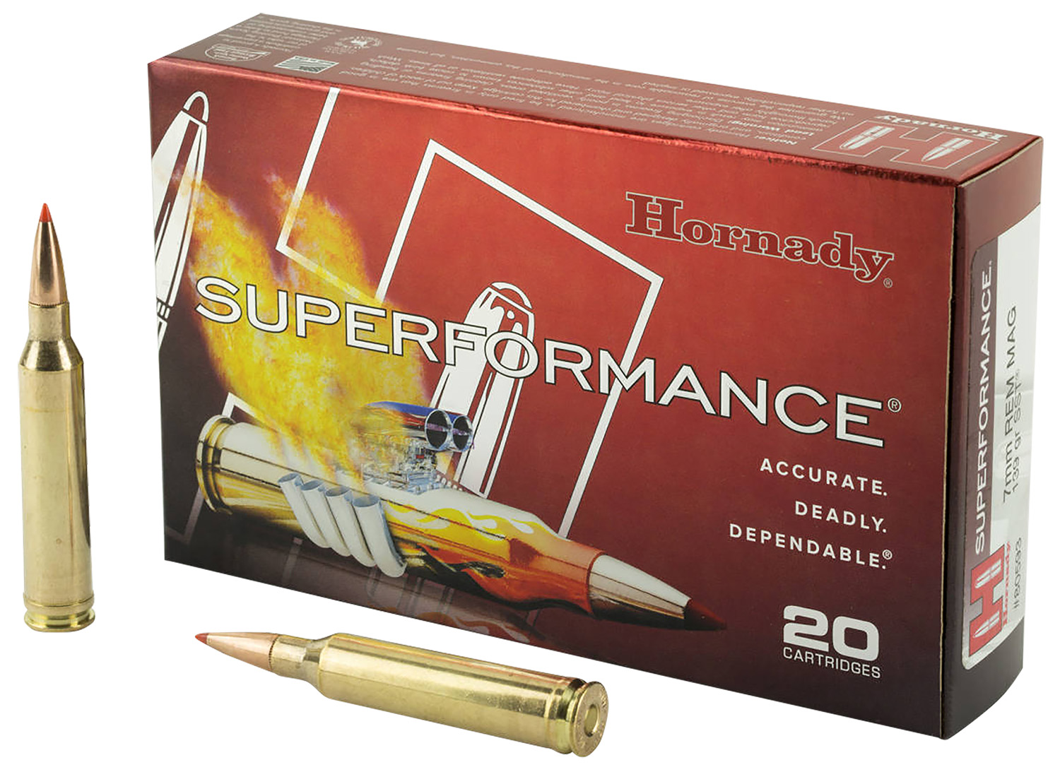 Hornady Superformance 7mm Remington Magnum 139 Grain SST Rifle Ammunition 1 Hornady Superformance 7mm Remington Magnum 139 Grain SST Rifle Ammunition