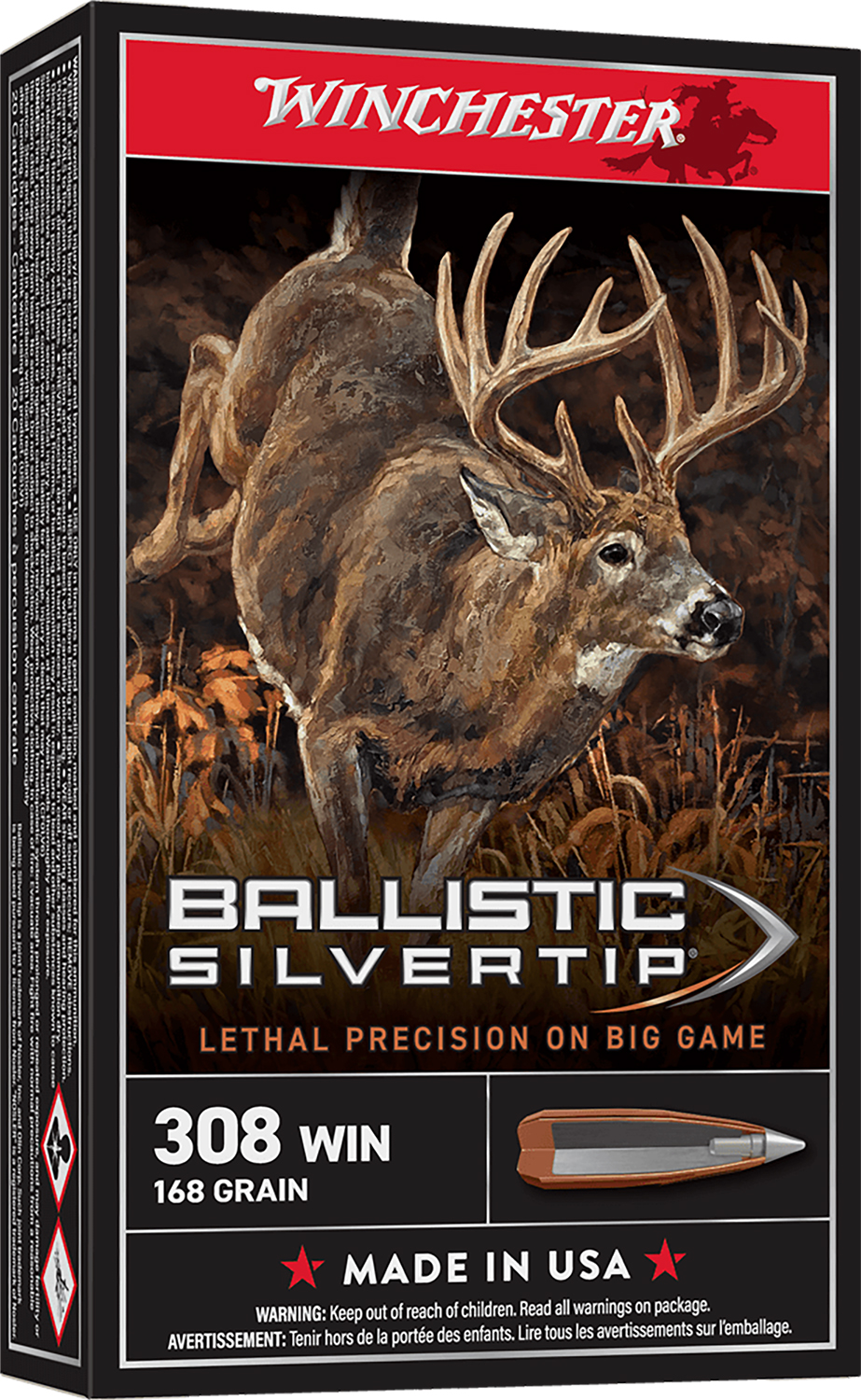 Winchester Ammo SBST308A Ballistic Silvertip 308Win 168gr Rapid Controlled Expansion Polymer Tip 20 Per Box/10 Case 1 Winchester Ammo SBST308A Ballistic Silvertip 308Win 168gr Rapid Controlled Expansion Polymer Tip 20 Per Box/10 Case