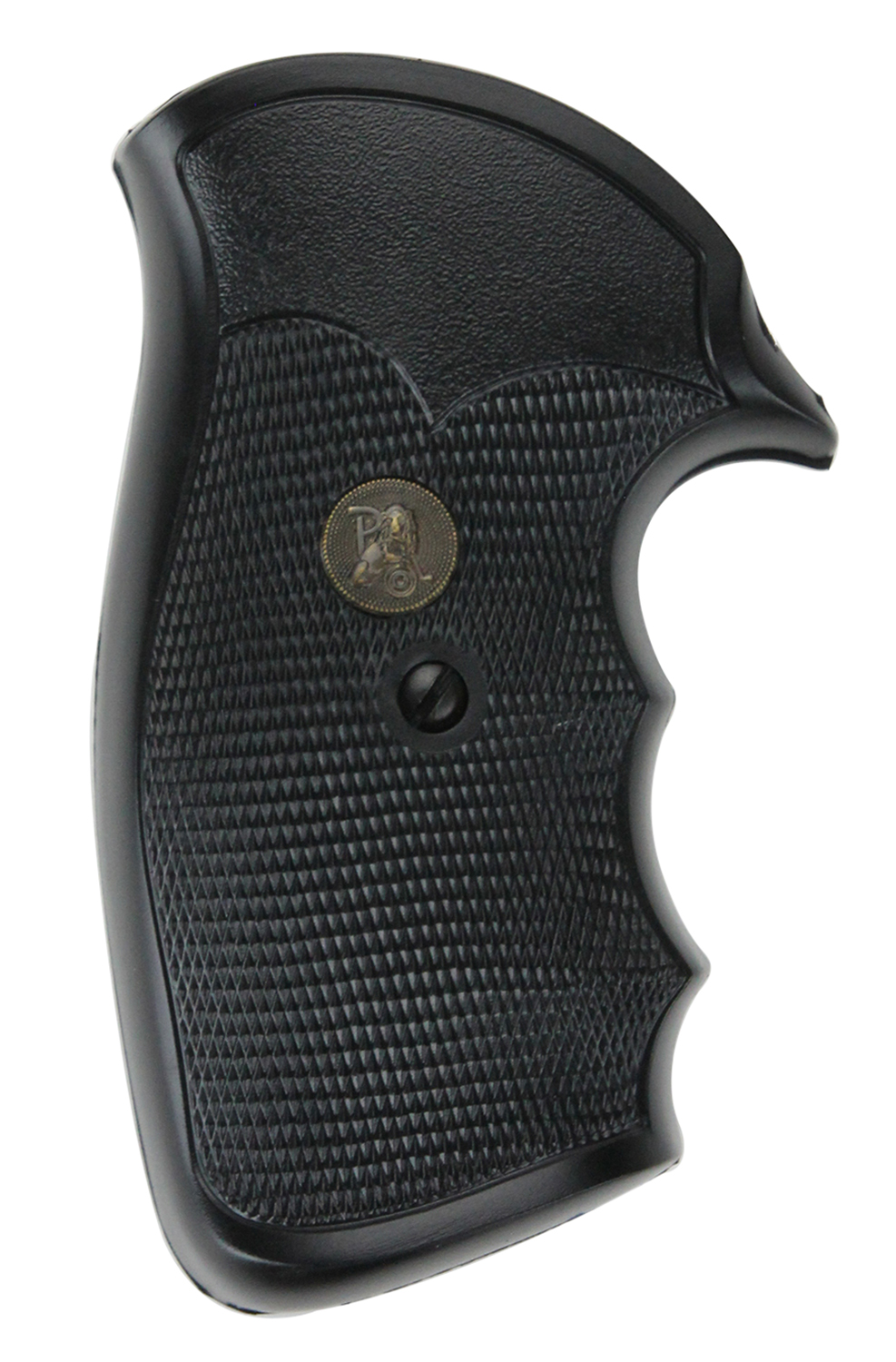 Pachmayr 03266 Gripper Grip Checkered Black Rubber with Finger Grooves for S&W K/L Frame with Round Butt 1 Pachmayr 03266 Gripper Grip Checkered Black Rubber with Finger Grooves for S&W K/L Frame with Round Butt