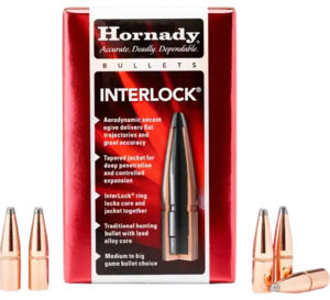 Hornady 3510 InterLock 35 Cal .358 200 gr Spire Point 100 Per Box/ 15 Case