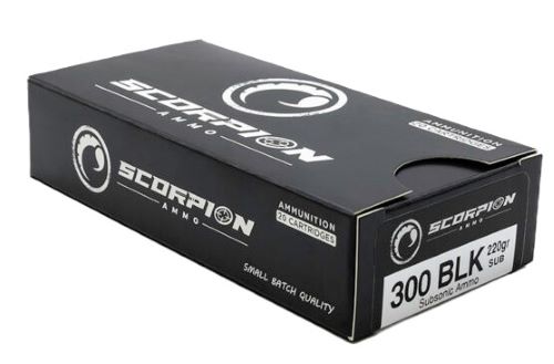 SCORPION 300 BLACKOUT 200GR - SUBSONIC 20RD 20BX/CS 1 SCORPION 300 BLACKOUT 200GR - SUBSONIC 20RD 20BX/CS