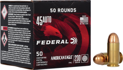FEDERAL AE 45 ACP 230GR FMJ - 50RD 10BX/CS 1 FEDERAL AE 45 ACP 230GR FMJ - 50RD 10BX/CS