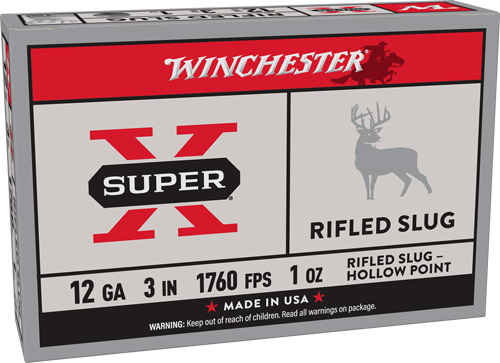 WINCHESTER SUPER-X 12GA 3" 1OZ - RIFLED SLUG 5RD 50BX/CS 1 WINCHESTER SUPER-X 12GA 3" 1OZ - RIFLED SLUG 5RD 50BX/CS