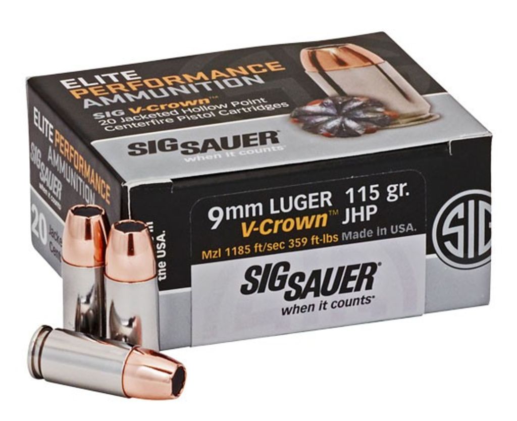 SIG 9MM 115GR V-CROWN 365 20RD 1 SIG 9MM 115GR V-CROWN 365 20RD