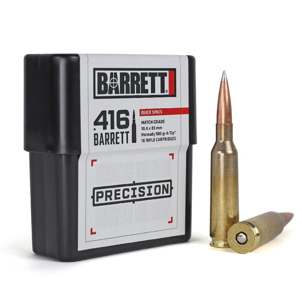 Barrett Precision Rifle ammunition .416 Barrett 500 gr PT 2850 fps 10/rd 1 Barrett Precision Rifle ammunition .416 Barrett 500 gr PT 2850 fps 10/rd