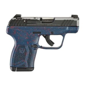 Home 30 Ruger 250th Anniversary LCP Max Handgun .380 Auto 10rd Magazine 2.8" Barrel Tritium Front Sight Liberty Blue w/Splatter Grip