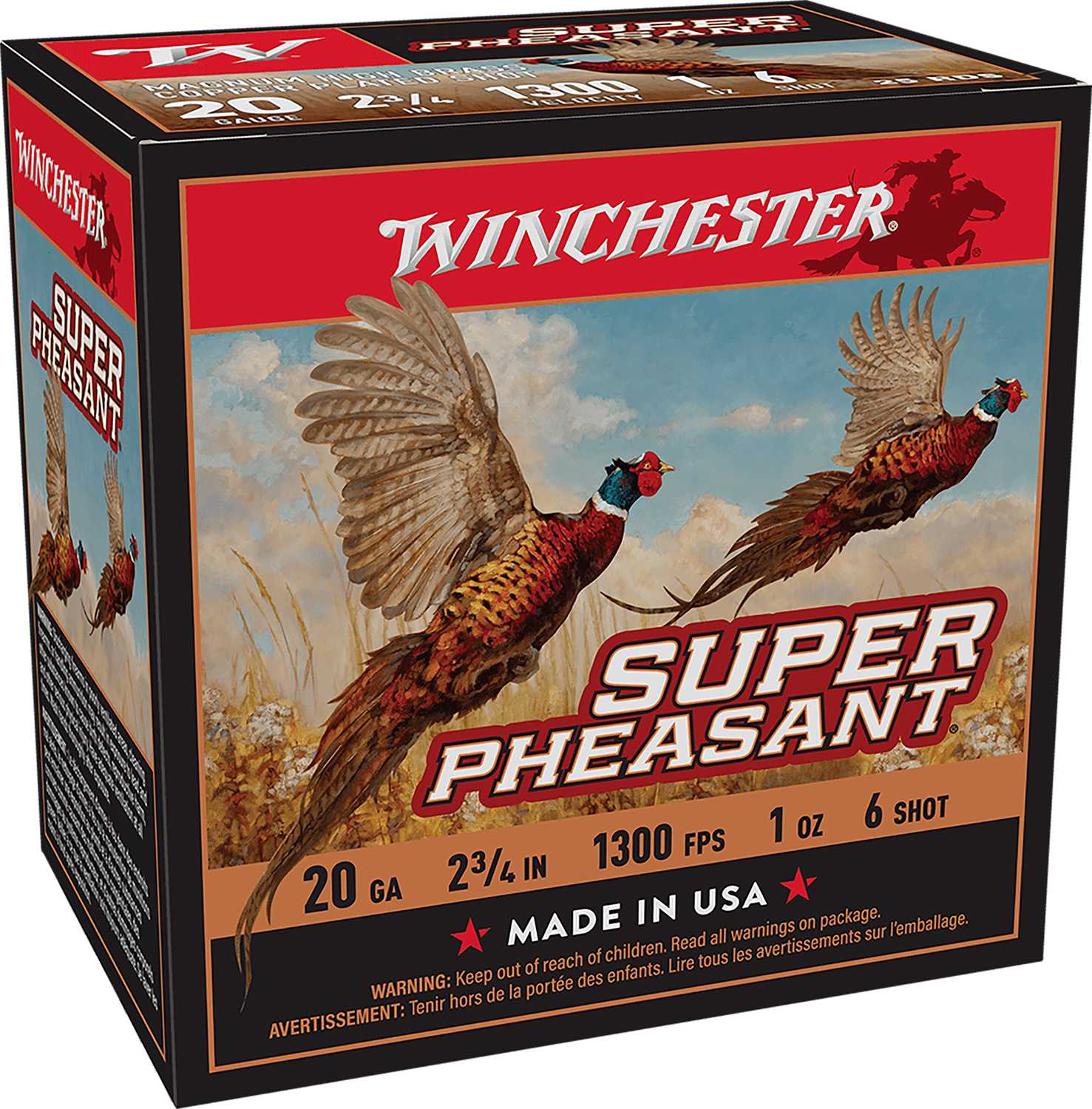 Winchester Ammo X20PH6 Super Pheasant Magnum High Brass 20Gauge 2.75" 1oz 6Shot 25 Per Box/10 Case 1 Winchester Ammo X20PH6 Super Pheasant Magnum High Brass 20Gauge 2.75" 1oz 6Shot 25 Per Box/10 Case